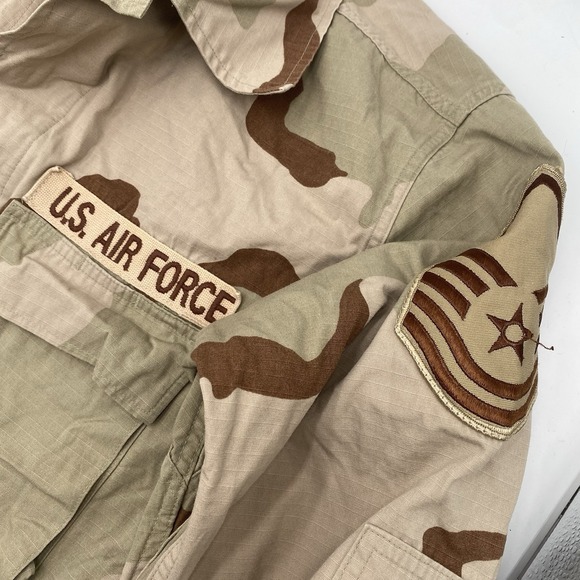 Vintage US Air Force Jacket Mens Medium Regular Desert Camo BDU 3 Color 90s DCU - Picture 5 of 10